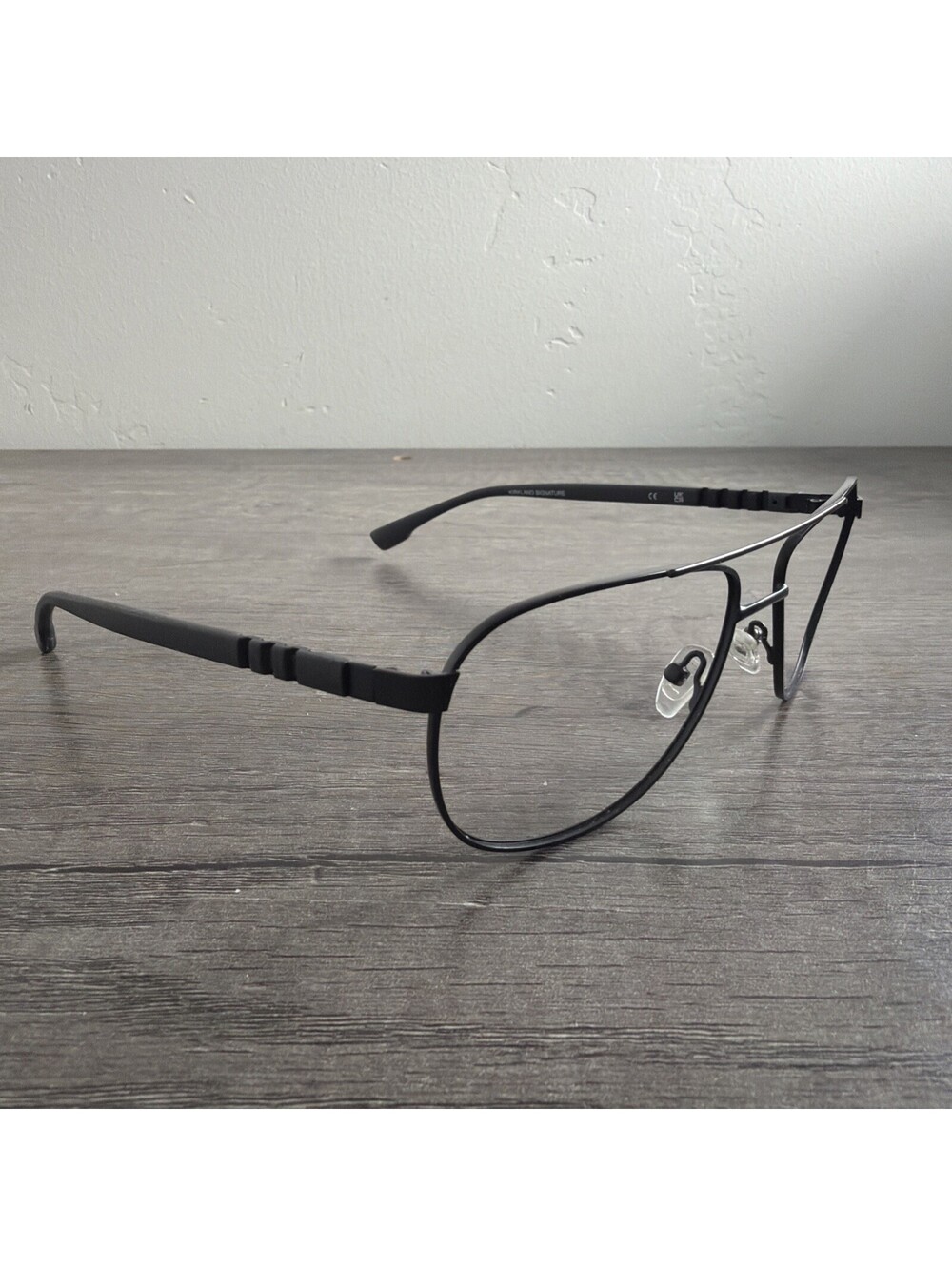 Kirkland Signature M52 Polarized Aviator Sunglasses Black Metal Frame 59-16-145